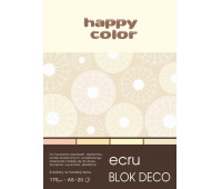 Blok Deco Ecru A5, 170g, 20 ark, 4 kol., Happy Color, Bloki, Artykuły szkolne