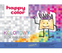 Blok rysunkowy kolorowy A3, 80g, 15 ark, Happy Color, Bloki, Artykuły szkolne