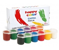 Farba plakatowa Tempera, 12 kol x 25ml, Happy color, Plastyka, Artykuły szkolne