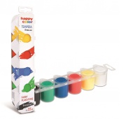 Farba plakatowa Tempera, 6 kol x 25ml, Happy color, Plastyka, Artykuły szkolne