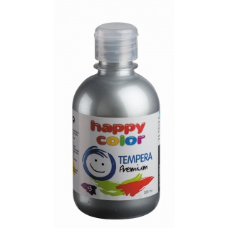 Farba Tempera Premium 300ml, srebrny, Happy Color, Plastyka, Artykuły szkolne