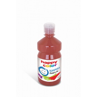 Farba tempera Premium 500ml, ciemnobrązowy, Happy Color, Plastyka, Artykuły szkolne