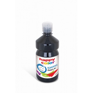 Farba tempera Premium 500ml, czarny, Happy Color, Plastyka, Artykuły szkolne