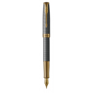 SONNET PREM. CHISELLED SILVER GT WIECZNE PIÓRO (F) 18K, Pióra, Artykuły do pisania i korygowania