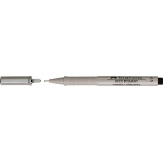 CIENKOPIS ECCO PIGMENT 0,3MM CZARNY FABER-CASTELL, Cienkopisy, pióra kulkowe, Artykuły do pisania i korygowania