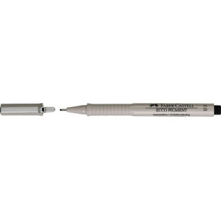 CIENKOPIS ECCO PIGMENT 0,8MM CZARNY FABER-CASTELL, Cienkopisy, pióra kulkowe, Artykuły do pisania i korygowania