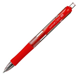 Długopis żelowy UMN-152, czerwony, Uni, Żelopisy, Artykuły do pisania i korygowania
