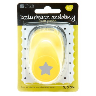 DZIURKACZ OZDOBNY 2,5cm GWIAZDA, Dziurkacze, Artykuły dekoracyjne