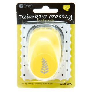 DZIURKACZ OZDOBNY 2,5cm PAPROĆ, Dziurkacze, Artykuły dekoracyjne