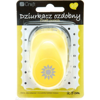 DZIURKACZ OZDOBNY 2,5cm SŁONECZNIK, Dziurkacze, Artykuły dekoracyjne