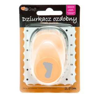 DZIURKACZ OZDOBNY 2,5cm STOPA, Dziurkacze, Artykuły dekoracyjne
