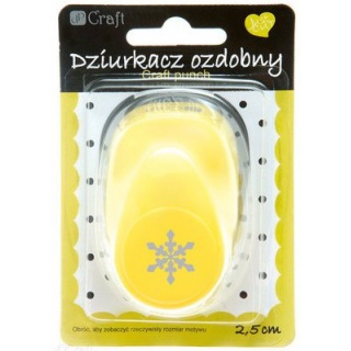DZIURKACZ OZDOBNY 2,5cm ŚNIEŻYNKA, Dziurkacze, Artykuły dekoracyjne
