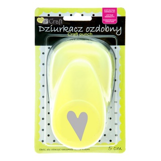 DZIURKACZ OZDOBNY 5cm SERCE 5, Dziurkacze, Artykuły dekoracyjne