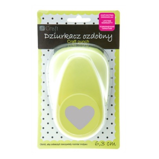 DZIURKACZ OZDOBNY 6,3cm SERCE, Dziurkacze, Artykuły dekoracyjne