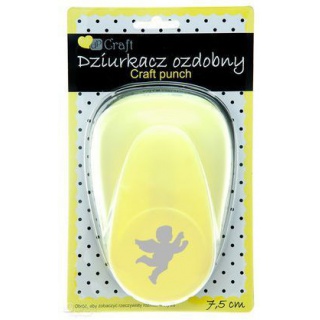 DZIURKACZ OZDOBNY 7,5cm ANIOŁEK, Dziurkacze, Artykuły dekoracyjne