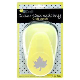 DZIURKACZ OZDOBNY 7,5cm KLON, Dziurkacze, Artykuły dekoracyjne