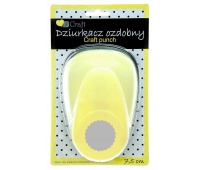 DZIURKACZ OZDOBNY 7,5cm KÓŁKO Z FALBANKĄ, Dziurkacze, Artykuły dekoracyjne