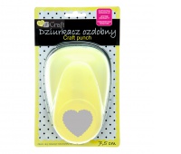 DZIURKACZ OZDOBNY 7,5cm SERCE Z FALBANKĄ, Dziurkacze, Artykuły dekoracyjne