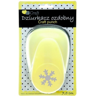 DZIURKACZ OZDOBNY 7,5cm ŚNIEŻYNKA, Dziurkacze, Artykuły dekoracyjne