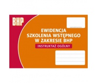 EWIDENCJA SZKOLENIA WSTĘPNEGO Z ZAKRESU BHP, Druki, Papier i etykiety