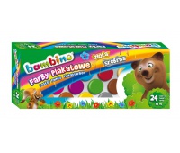 FARBY PLAKATOWE 24 KOLORY 10ml STD BAMBINO*, Plastyka, Artykuły szkolne