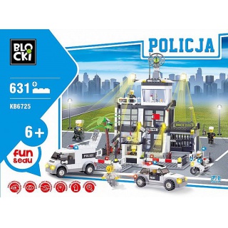 KLOCKI BLOCKI POLICJA 631-EL., Klocki, Zabawki