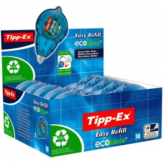 TIPP-EX Easy Refill Ecolutions Korektor Pudełko 10szt, Korektory, Artykuły do pisania i korygowania
