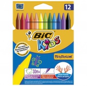 BIC Kids Plastidecor Kredki świecowe 12 kolorów, Plastyka, Artykuły szkolne