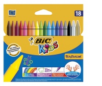 BIC Kids Plastidecor Kredki świecowe 18 kolorów, Plastyka, Artykuły szkolne