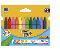 BIC Kids Plastidecor Triangle Kredki świecowe 12 kolorów, Plastyka, Artykuły szkolne