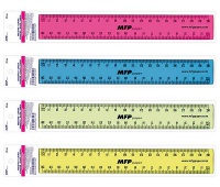 LINIJKA 20cm KOLOR, Linijki, ekierki, kątomierze, Artykuły do pisania i korygowania