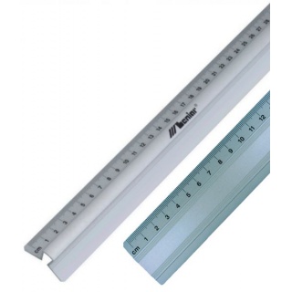 LINIJKA ALUMINIOWA BIUROWA 100cm, Linijki, ekierki, kątomierze, Artykuły do pisania i korygowania