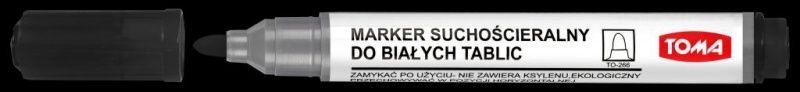 MARKER DO TABLIC SUCH. OKRĄGŁY TO-266 CZARNY, Markery, Artykuły do pisania i korygowania