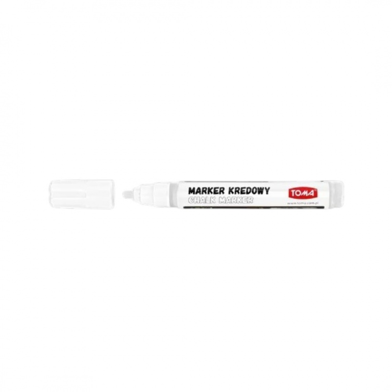 MARKER KREDOWY 4,45MM BIAŁY, Markery do tablic, Art. do pisania i korygowania
