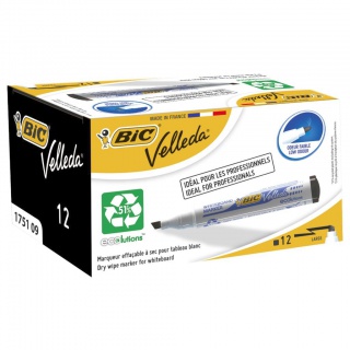 BIC Velleda ECOlutions 1751 Marker suchościeralny czarny 1 szt, Markery, Artykuły do pisania i korygowania