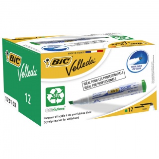 BIC Velleda ECOlutions 1751 Marker suchościeralny zielony 1 szt, Markery, Artykuły do pisania i korygowania