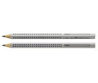 OŁÓWEK JUMBO GRIP B SREBRNY FABER-CASTELL, Ołówki, Artykuły do pisania i korygowania