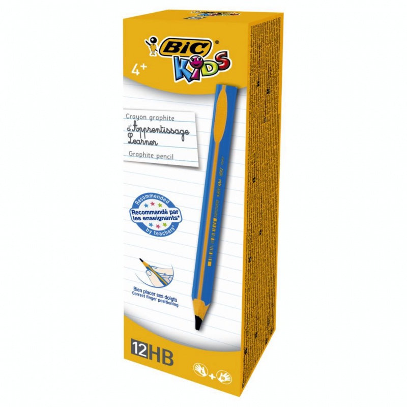 BIC Kids Evolution HB Oł&oacute;wek dla chłopc&oacute;w bez gumki Pudełko 12 szt, Oł&oacute;wki, Artykuły do pisania i korygowania