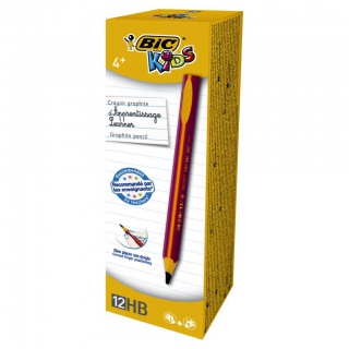 BIC Kids Evolution HB Oł&oacute;wek dla dziewczyn bez gumki Pudełko 12 szt, Oł&oacute;wki, Artykuły do pisania i korygowania