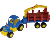 OSIŁEK TRAKTOR Z NACZEPĄ DO PRZEWOZU DŁUŻYCY, Zabawki