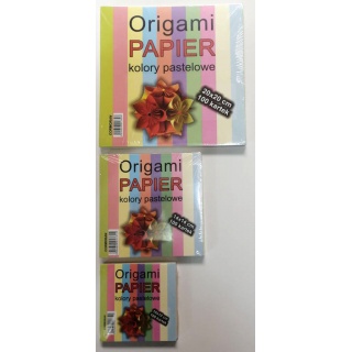 Origami papier 10x10cm. pastele, Produkty kreatywne, Artykuły dekoracyjne