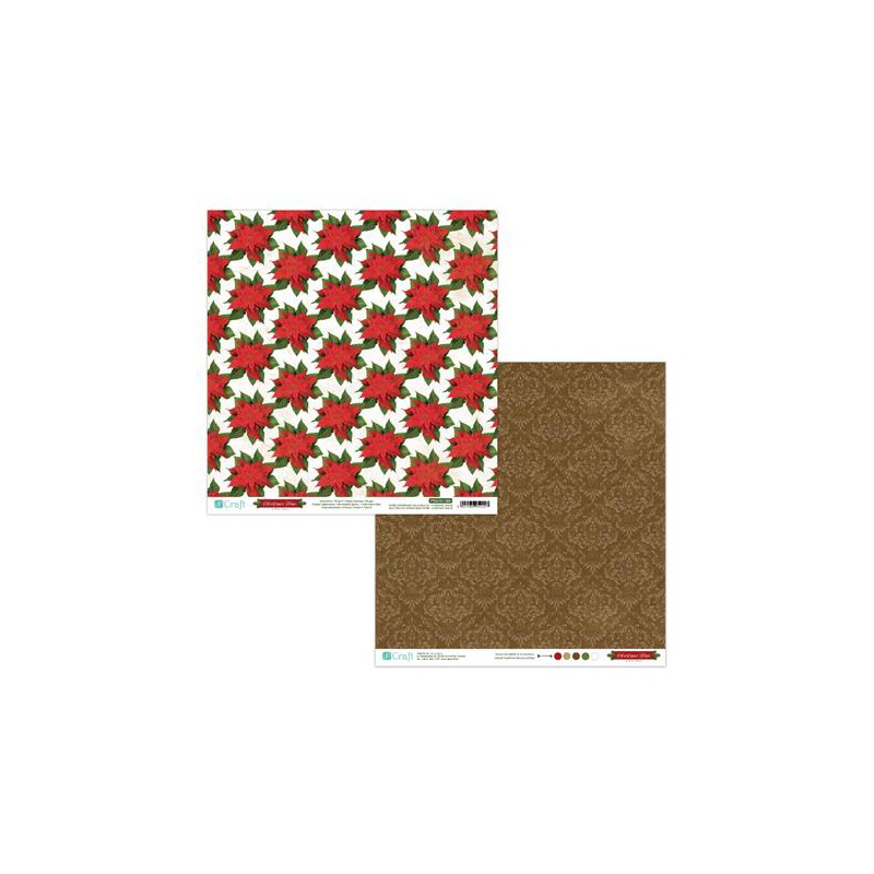 PAPIER DWUSTR. 30,5x30,5cm CHRISTMAS TIME 05 5k, Papier ozdobny, Papier i etykiety