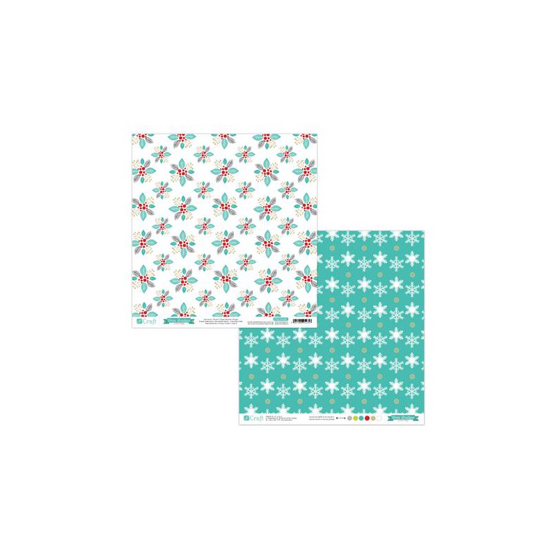 PAPIER DWUSTR. 30,5x30,5cm XMAS BOUTIQUE 01 5k, Papier ozdobny, Papier i etykiety