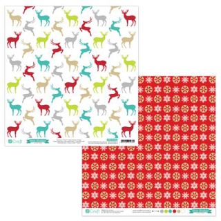 PAPIER DWUSTR. 30,5x30,5cm XMAS BOUTIQUE 02 5k, Papier ozdobny, Papier i etykiety
