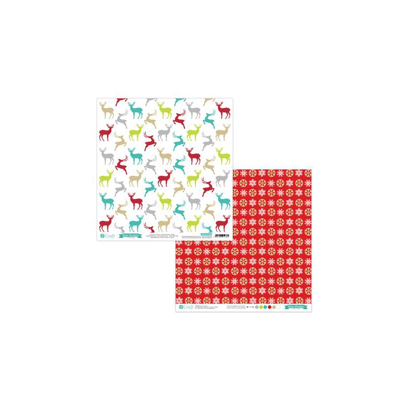 PAPIER DWUSTR. 30,5x30,5cm XMAS BOUTIQUE 02 5k, Papier ozdobny, Papier i etykiety