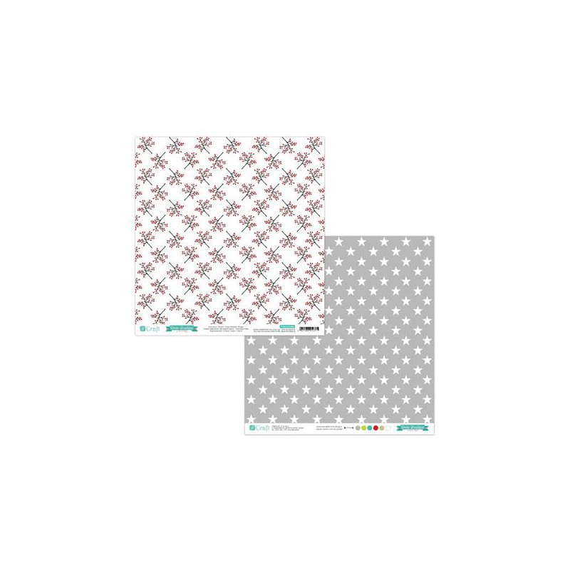 PAPIER DWUSTR. 30,5x30,5cm XMAS BOUTIQUE 03 5k, Papier ozdobny, Papier i etykiety