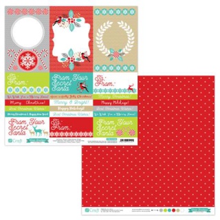 PAPIER DWUSTR. 30,5x30,5cm XMAS BOUTIQUE 06 5k, Papier ozdobny, Papier i etykiety