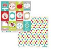 PAPIER DWUSTR. 30,5x30,5cm XMAS BOUTIQUE 07 5k, Papier ozdobny, Papier i etykiety