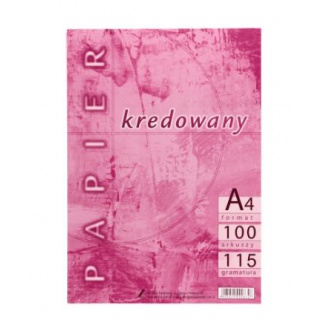 PAPIER KREDOWANY A4 115g 100ark, Papiery specjalne, Papier i etykiety