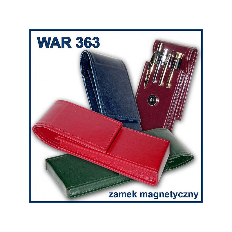 PIÓRNIK WAR-363 ETUI NA DŁUGOPISY ZAM.MAGNET., Piórniki, Artykuły szkolne